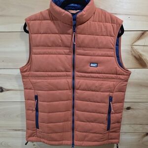 Johnnie-O Harwich Vest – Ginger Spice / Navy – Size Medium